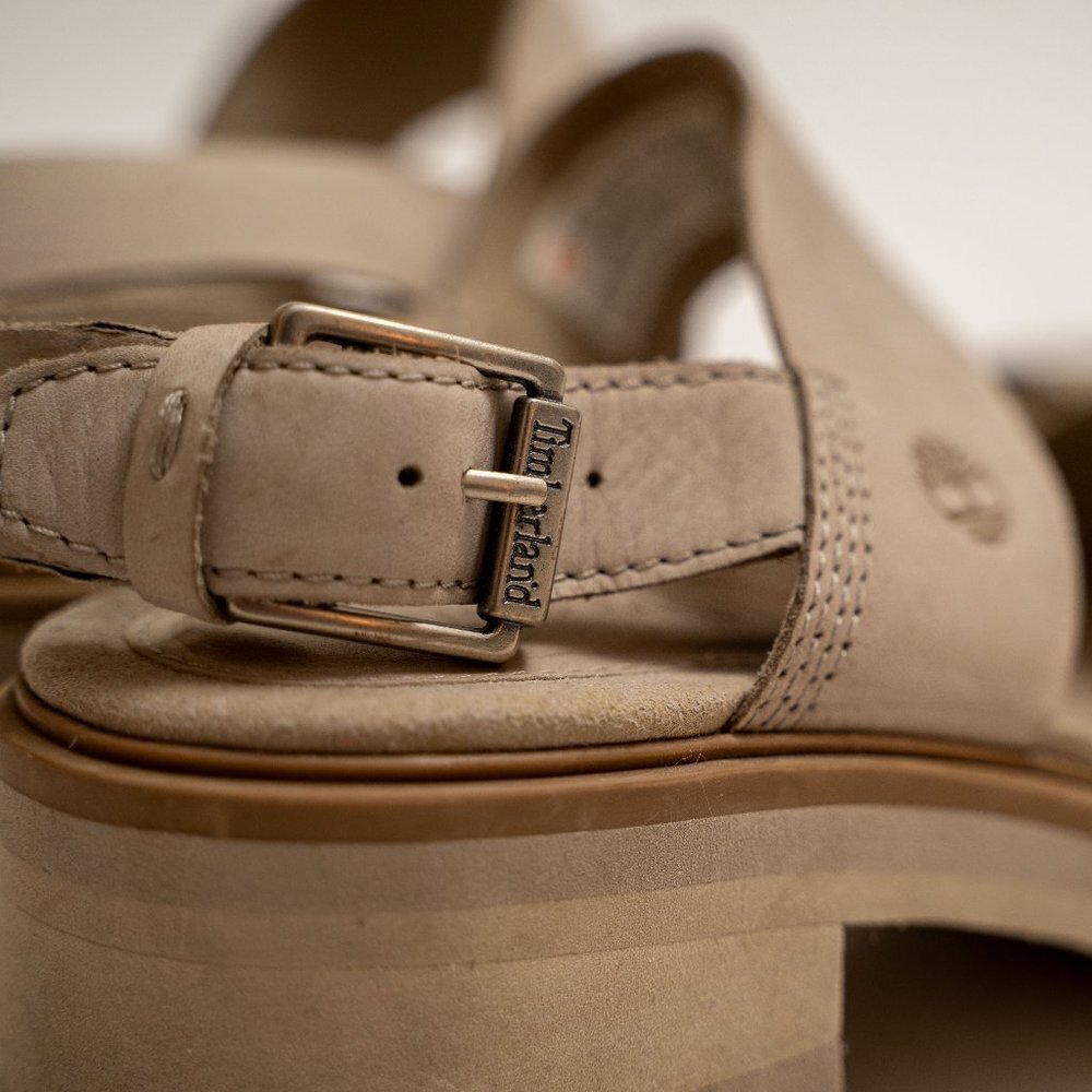 TIMBERLAND Suede Stacked Heel Sandals - Picture 3 of 11